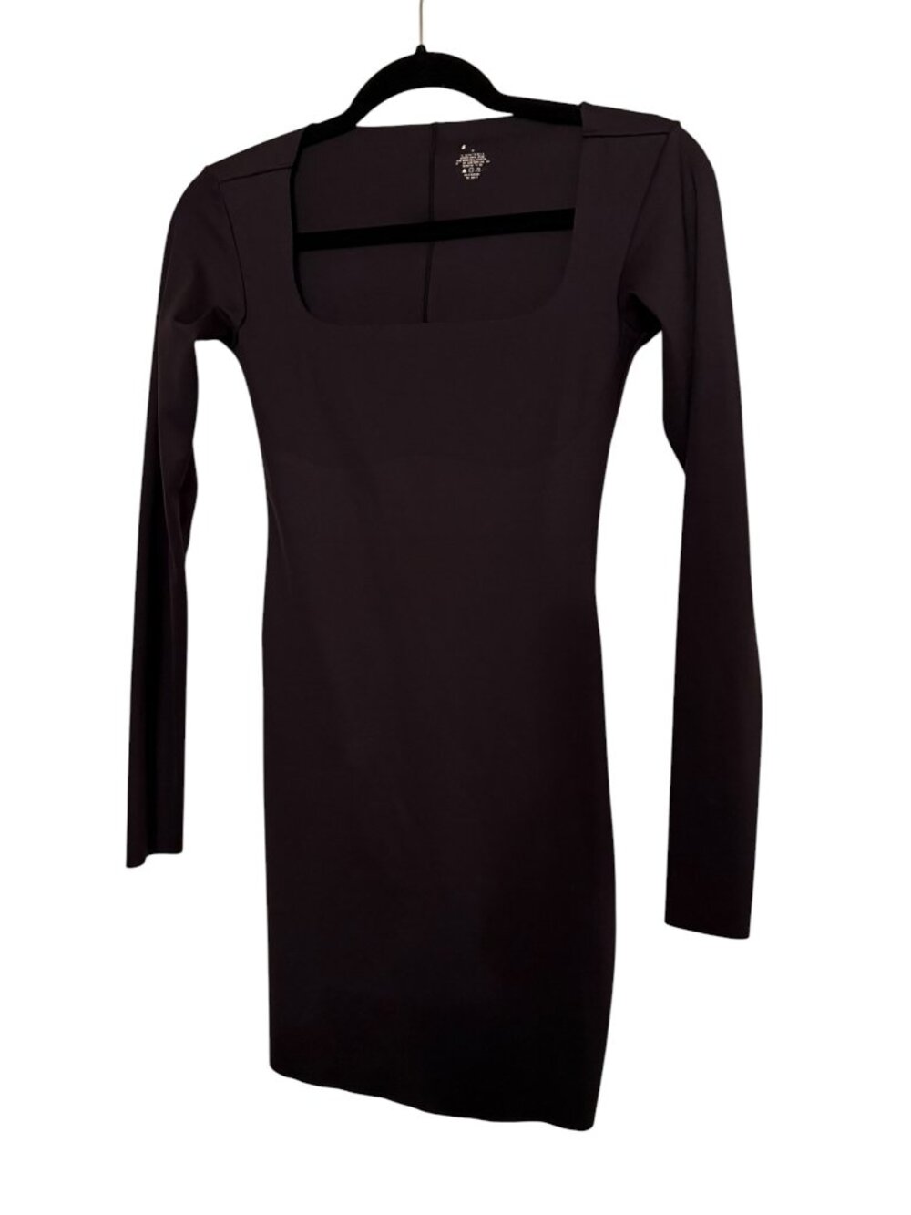 SKIMS Black Long Sleeve Mini Dress Size M